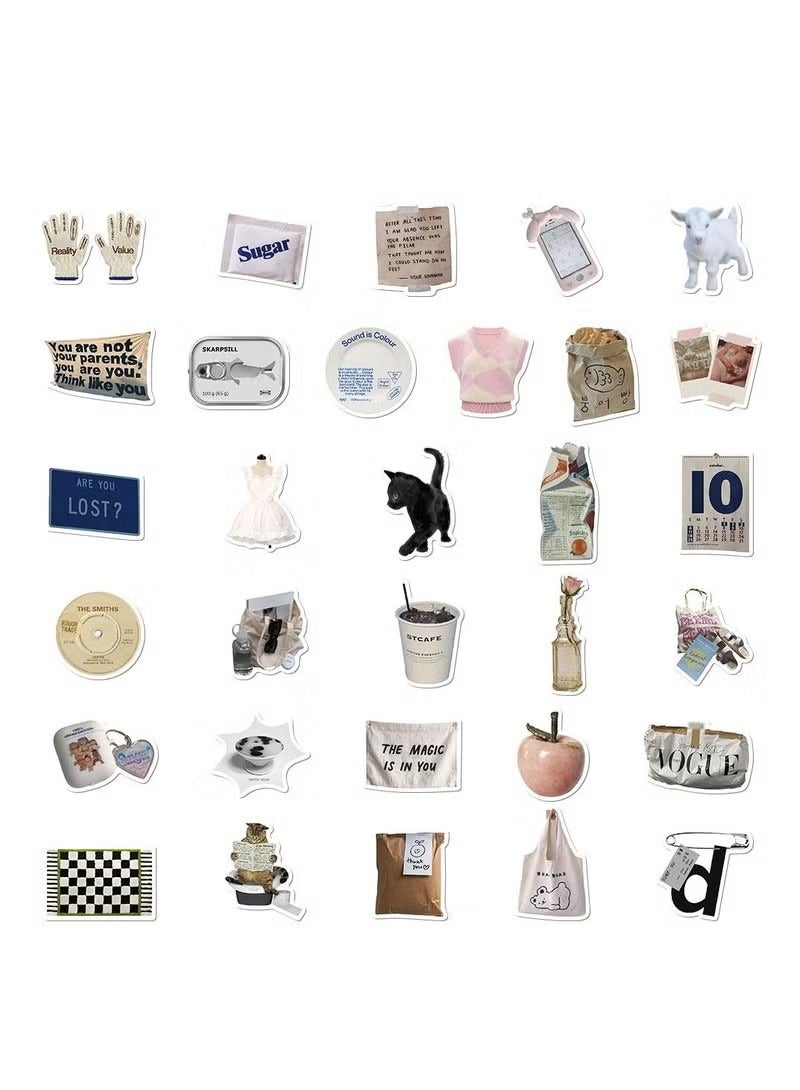 Loquat 57 Minimalist Korean Stickers, Laptop Ledger, Water Cup, Ipad Phone Case Decoration, Waterproof Sticker - Image 2