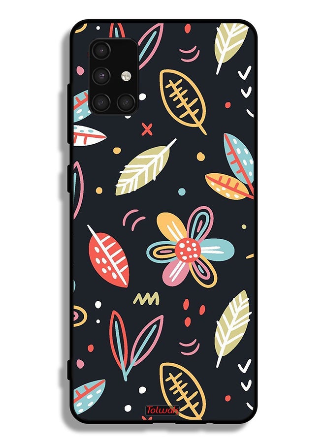 Tolwak Samsung Galaxy A71 4G Protective Case Cover Flowers And Leaves Abstract Art - Image 1