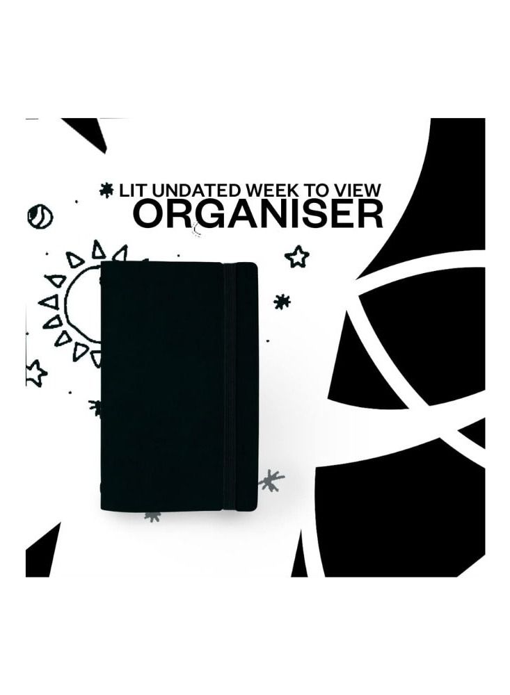 Jumble & co Jumble and Co Lit Undated Week To View Personal Organiser black - Image 3