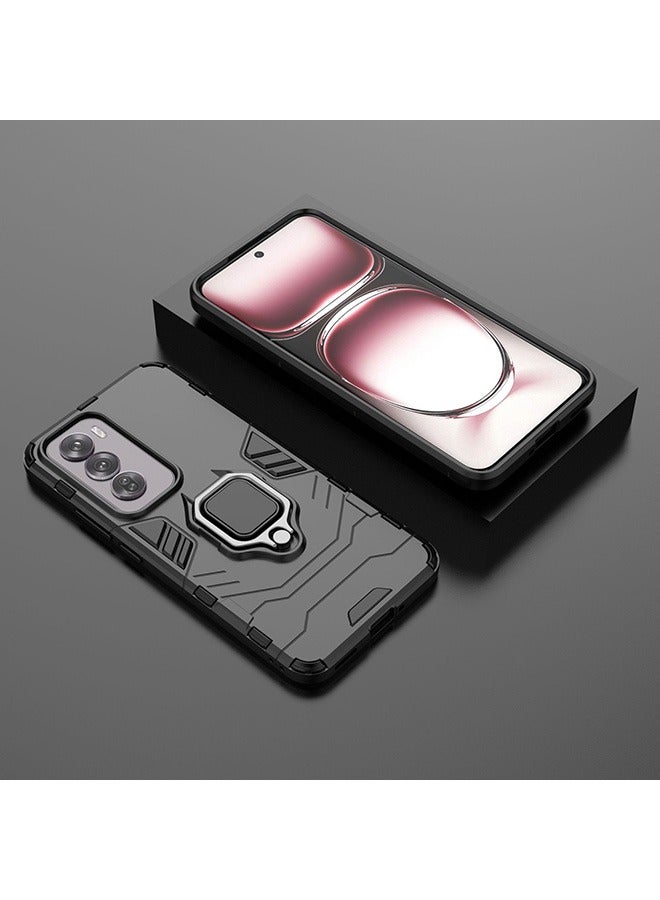 متوافق مع أوببو رينو 12 برو 5G حالة الهاتف المحمول ، مختلطة الثقيلة حماية المدافع قوس مدرعة الهاتف المحمول حالة الغطاء ، حماية ضد السقوط ، صدمات الهاتف المحمول حالة ، أسود - Image 5