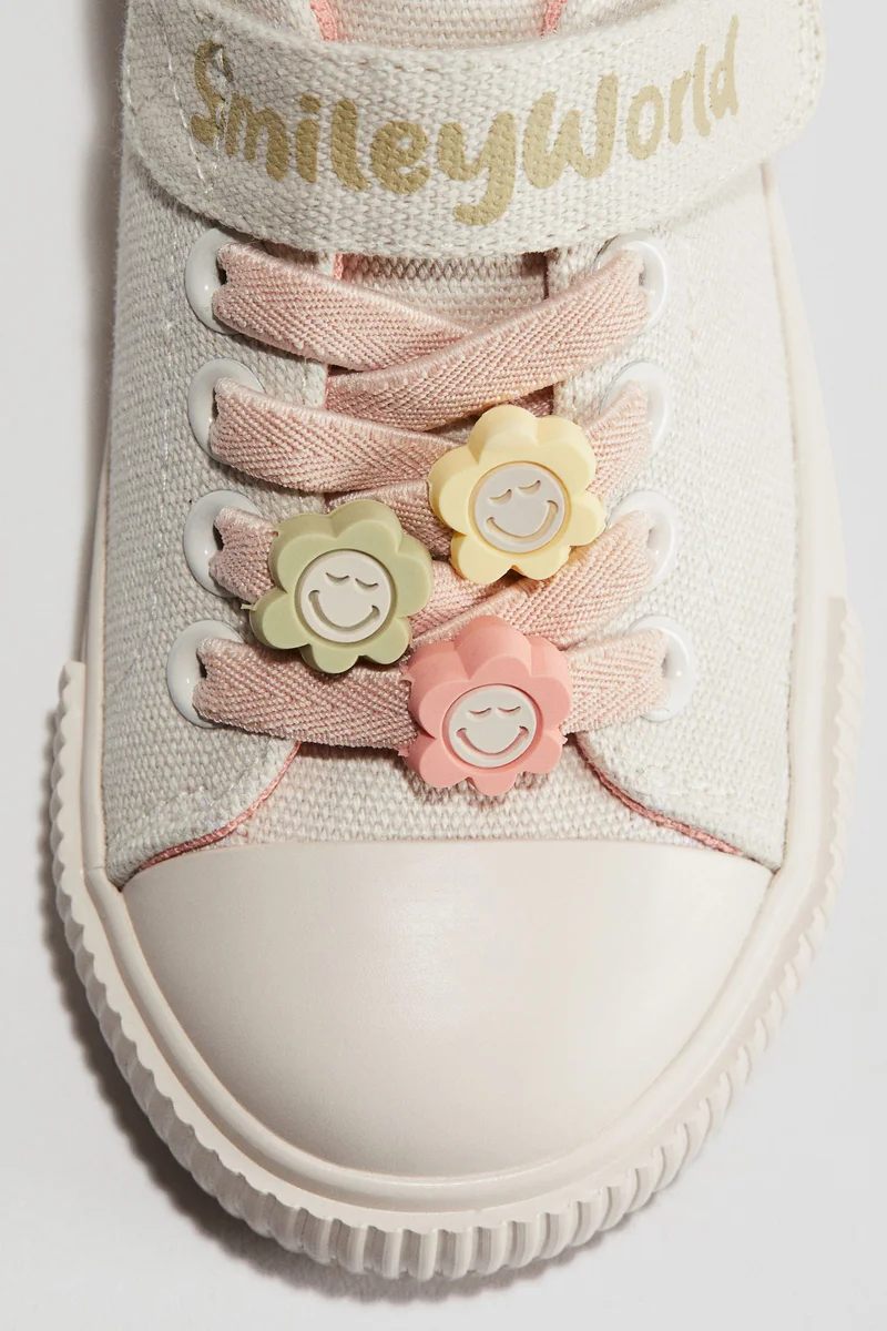 H&M AppliquÃ©d Canvas Trainers