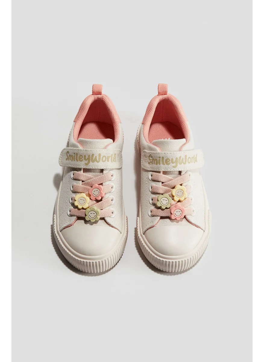 H&M Appliquéd Canvas Trainers