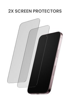 TinyMoose 2 Piece Ultra High Clarity Tempered Glass Screen Protector for iPhone 15 Plus  - Image 2
