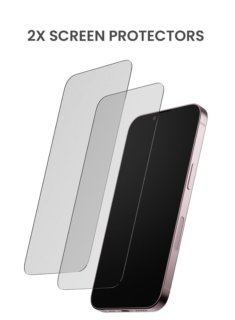 TinyMoose 2 Piece Ultra High Clarity Tempered Glass Screen Protector for iPhone 15 Plus - Image 2