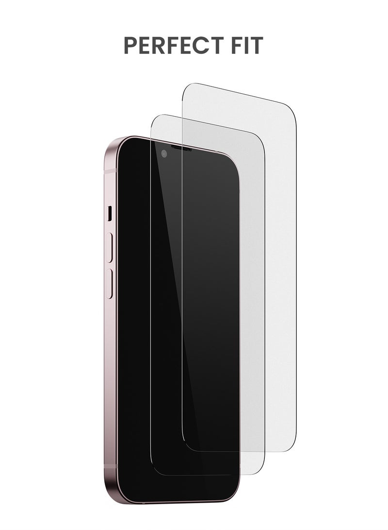 TinyMoose 2 Piece Ultra High Clarity Tempered Glass Screen Protector for iPhone 15 Plus - Image 5