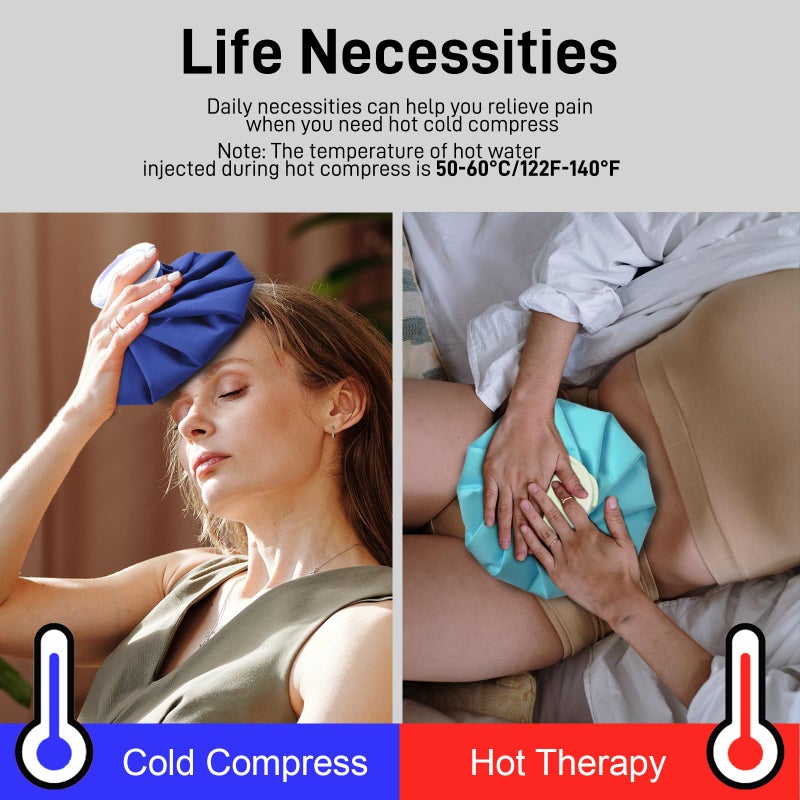 Fythao Ice Pack, Ice Bags for Injuries Reusable 2Packs, 11" Ice Bags Hot Water Bag for Hot & Cold Therapy and Pain Relief, No-Leak Elastic Breathable Ice Bag, Size 11", Blue - Image 5