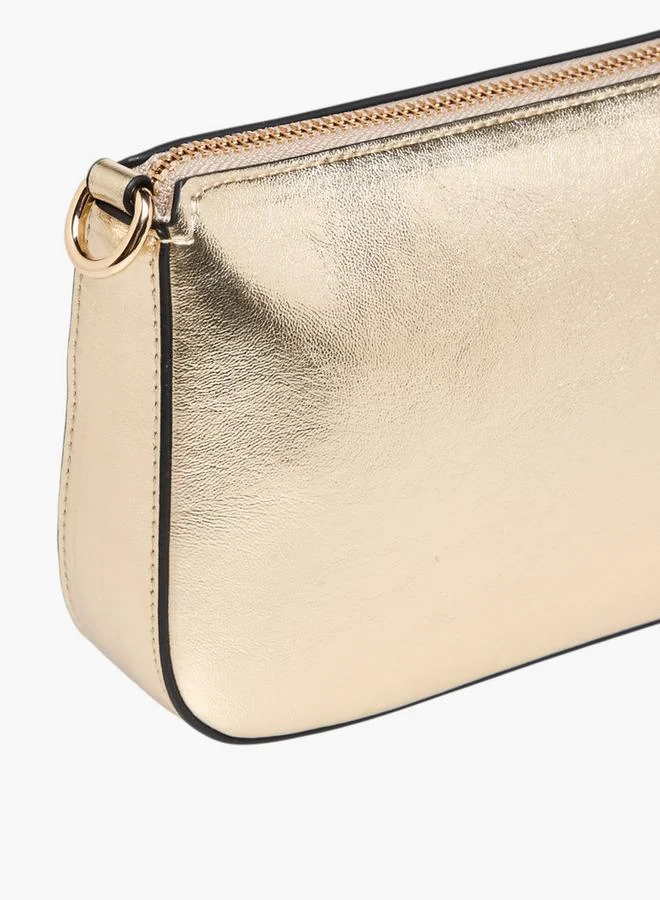 Celeste GOLD Monogram Embossed Crossbody Bag with Detachable Chain Strap for Women | Best Price UAE