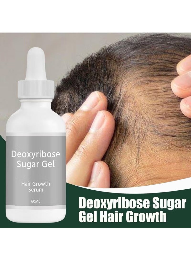 EELHOE Deoxyribose Sugar Gel Hair Growth, Hair Growth Oil, 60ml Deoxy Ribose Sugar Hair Growth Serums, Growing Hair Oil Scalp Gel For Hair Strengthening, Mild Hair Thickening Gel Safe Oil for Men Women - Image 3