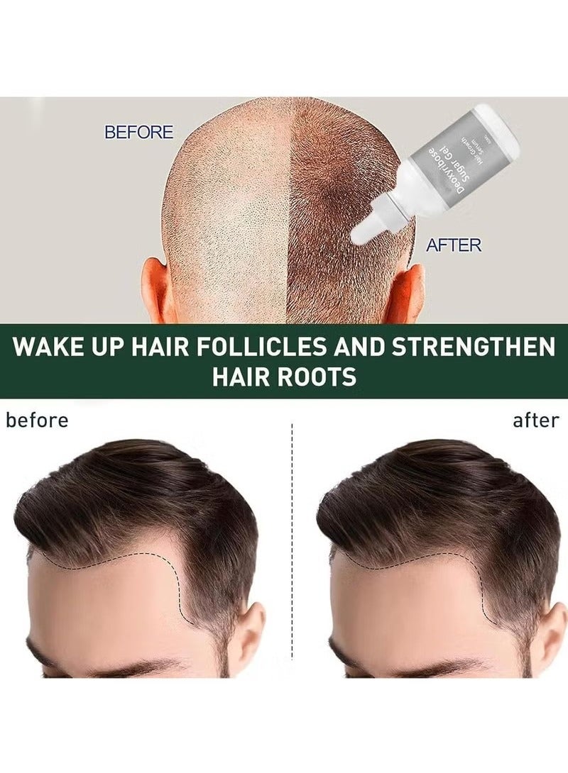 EELHOE Deoxyribose Sugar Gel Hair Growth, Hair Growth Oil, 60ml Deoxy Ribose Sugar Hair Growth Serums, Growing Hair Oil Scalp Gel For Hair Strengthening, Mild Hair Thickening Gel Safe Oil for Men Women - Image 2