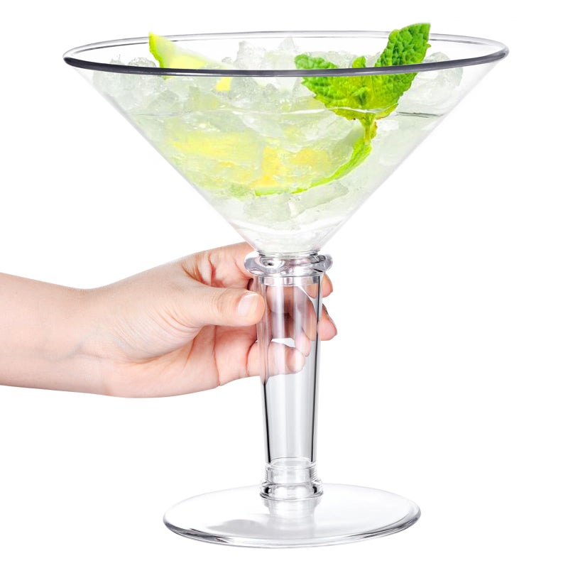 SAIAOKJ 48oz Giant Martini Glass Plastic Large Martini Glasses For Centerpieces Perfect For Martini Party Decorations Gifts & A Tini Bit Older Birthday(1pcs) - Image 1