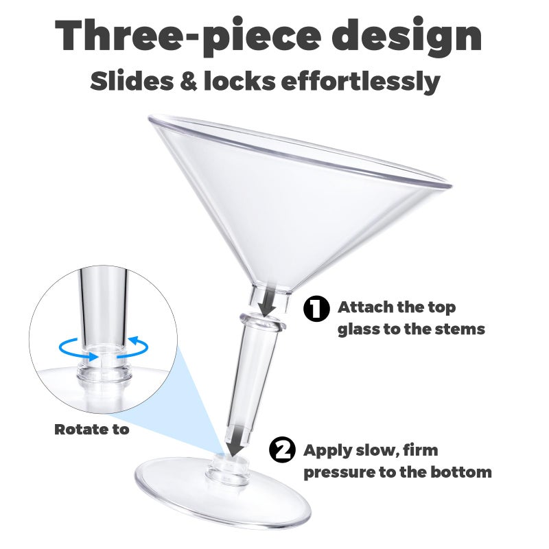 SAIAOKJ 48oz Giant Martini Glass Plastic Large Martini Glasses For Centerpieces Perfect For Martini Party Decorations Gifts & A Tini Bit Older Birthday(1pcs) - Image 3