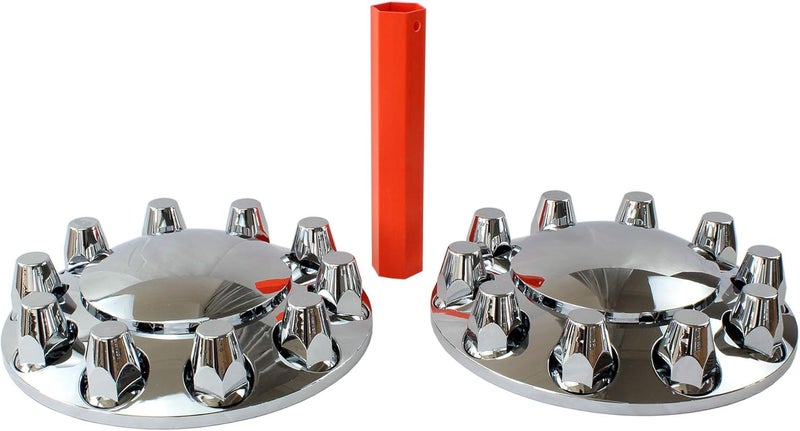 MRJLK Chrome ABS Axle Cover Set for Semi Trucks - Image 1