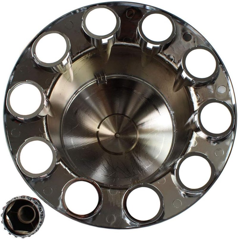 MRJLK Chrome ABS Axle Cover Set for Semi Trucks - Image 3