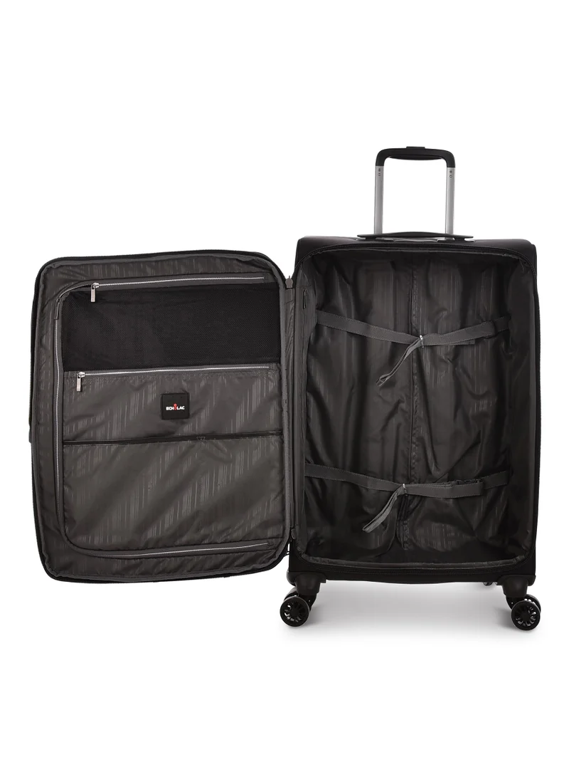 Echolac Echolac Relaxation Fabric Trolley 3Pc Set CT714A/3P Black