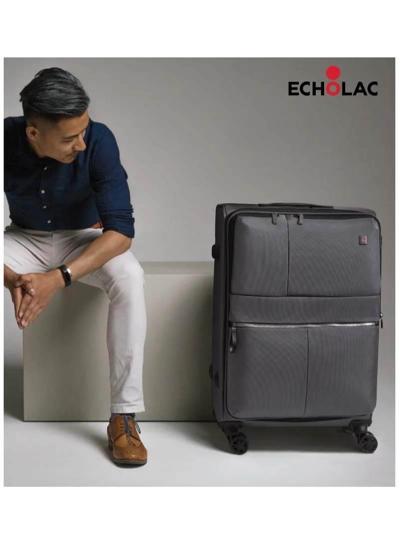 Echolac Echolac Relaxation Fabric Trolley 3Pc Set CT714A/3P Black