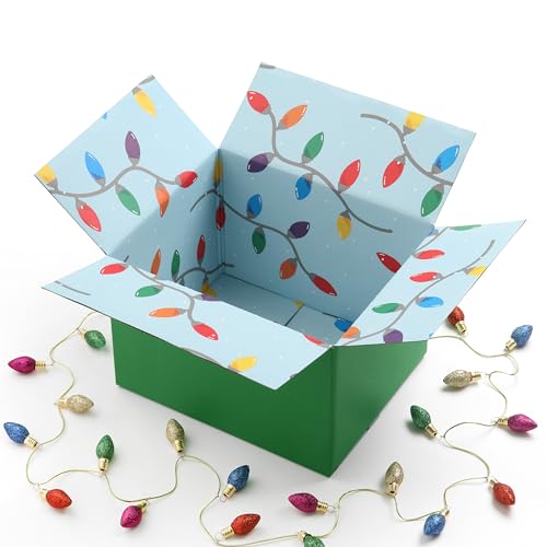 Great Papers GiftIn Corrugated Shipping Box Holiday Lights for Gifts Birthdays Holidays and Care Packages 2 Pack 2023059 - Image 3