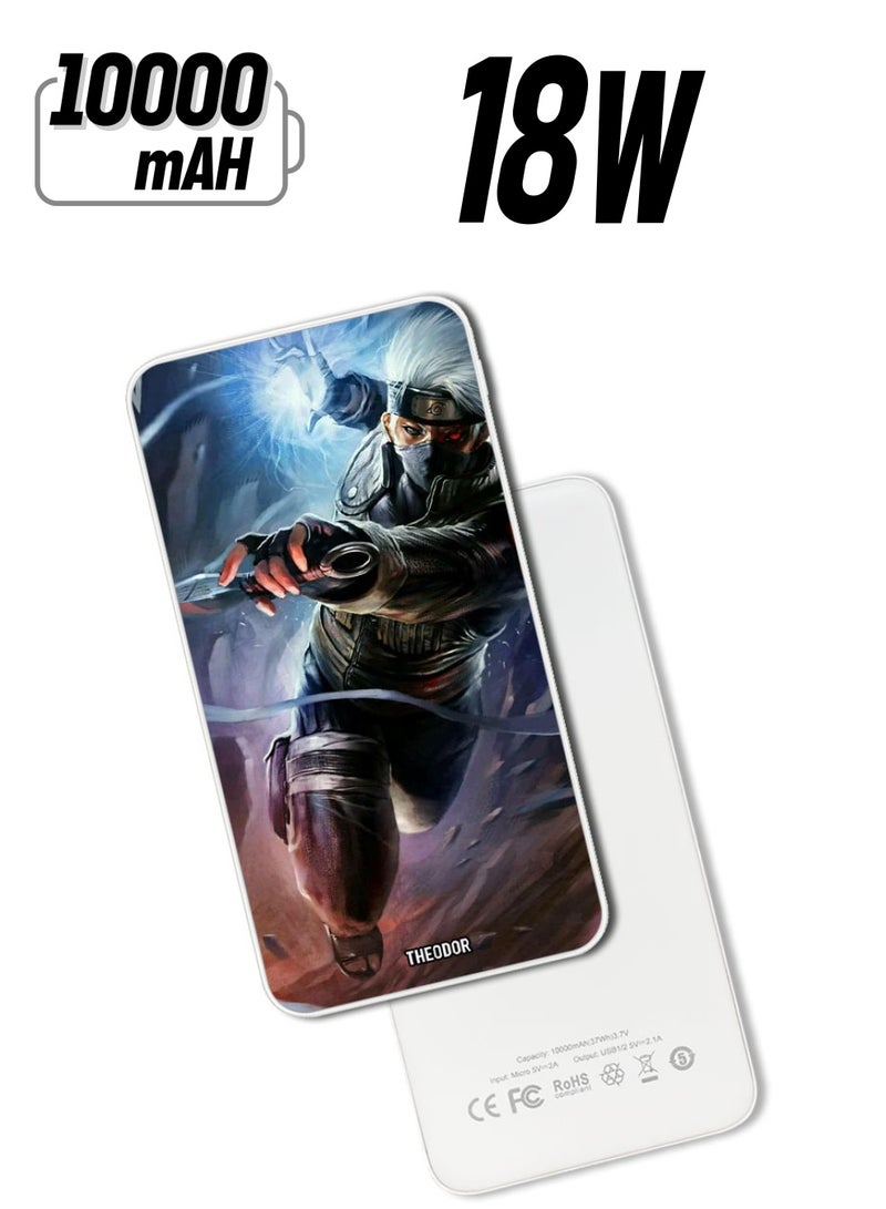 Theodor 10,000 mAh Super Fast Charging Ultra Compact Power Bank with Quick Charge & Power Delivery, Portable Charger For iPhone and Android The Anime Naruto 1 - Image 1