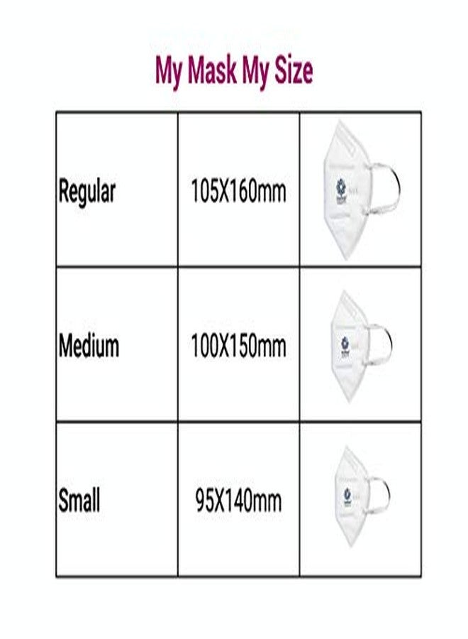 Promisca N95 Pollution Mask (Pack of 5) Ear Loop Style Protective Pollution Face Mask 5 layered filtration with genuine Melt Blown and Hot Air Cotton Layers Grey Small - Image 5