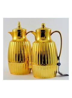 Homemaker Turkish-Made 2-Piece Gold Tea & Coffee Flask Set – 1L Each | Elegant Handle, Airtight & Spill-Proof, Heat Resistant, Premium Food-Grade, Rust & Corrosion Resistant  - Image 2