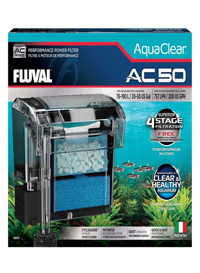 فلوفال فلتر ظهر حوض السمك Fluval AquaClear AC50، 757 لتر/ساعة - Image 1