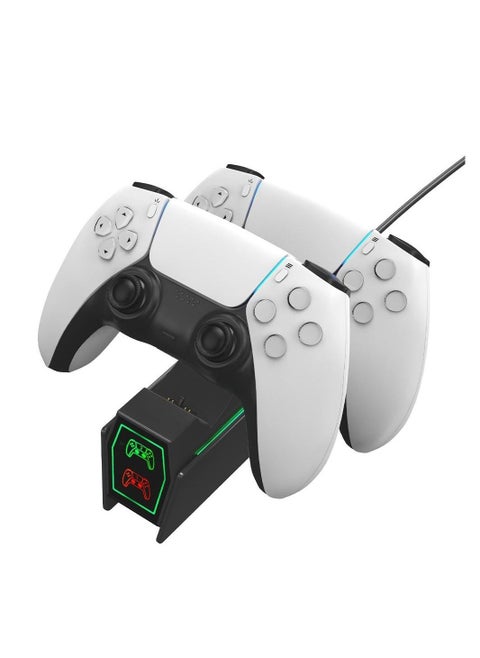 Fast Charging Dock for PS5 Dualsense Controller with 2 Types of Cable and LED indication (PlayStation 5)