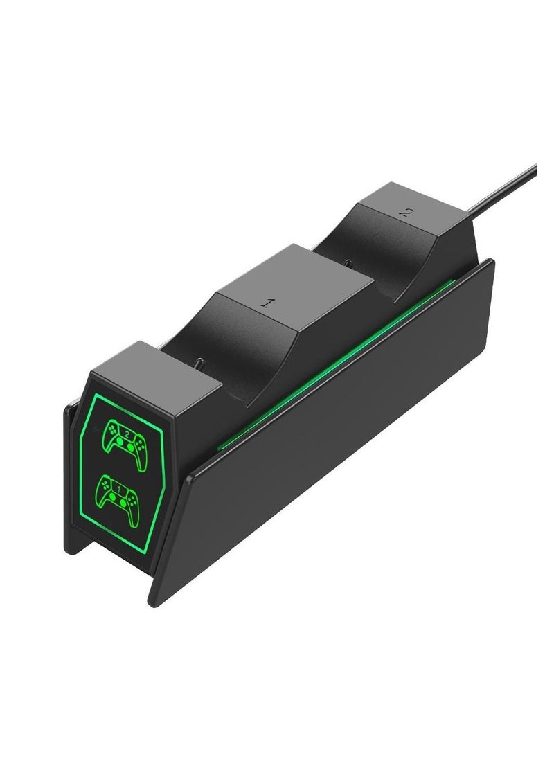 Fast Charging Dock for PS5 Dualsense Controller with 2 Types of Cable and LED indication (PlayStation 5)