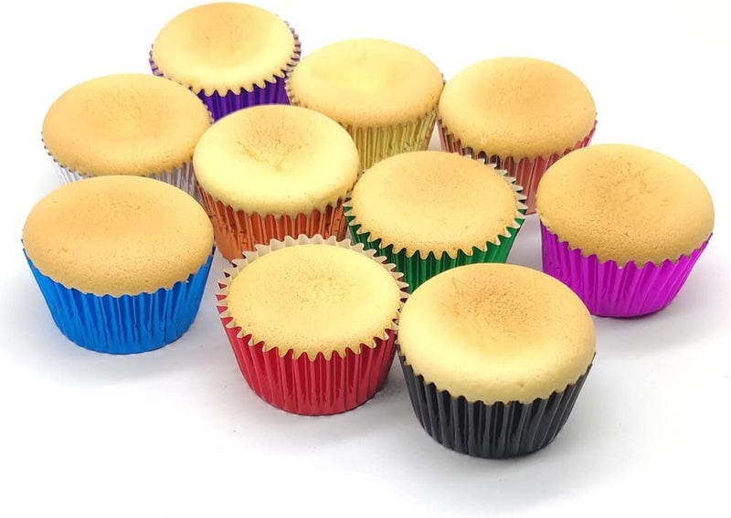 Mombake Standard Orange Foil Cupcake Liners Muffin Baking Cups for Party and More, 100-Count - Image 4
