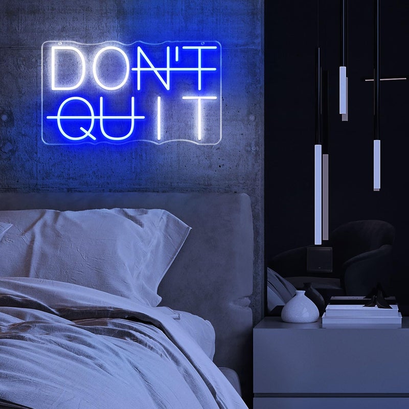HAJAE Don't Quit Neon Signs for Wall Decor, Dimmable DO IT Neon Lights, Words Led Sign for Bedroom Man Cave Office Gym Party Gamer Room Decorations, Powered by USB Wall Decor Aesthetic - Image 3