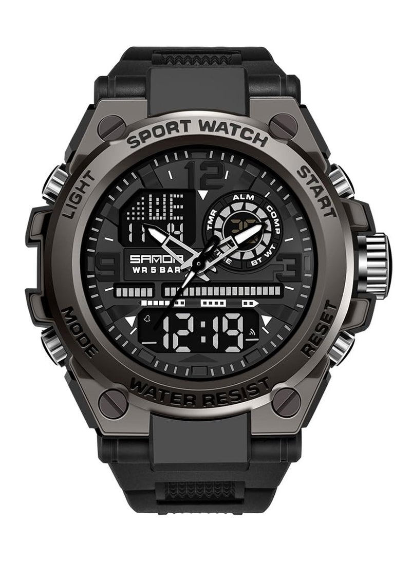 Sanda Men's Watches Sports Outdoor Waterproof Watch Date Multi Function Tactics LED Alarm Stopwatch - Image 2