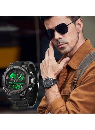 Sanda Men's Watches Sports Outdoor Waterproof Watch Date Multi Function Tactics LED Alarm Stopwatch - view 4