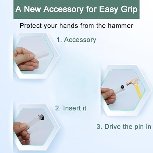 Hoaisun 60 PCS Double Headed Picture Hanging Nails, Thumb Tacks for Wall Hanging Kit, Heavy Duty Push Pins, Frame Hangers Hooks, Renter Friendly Wall Decor Small Nails for Drywall Cork Board - Image 5