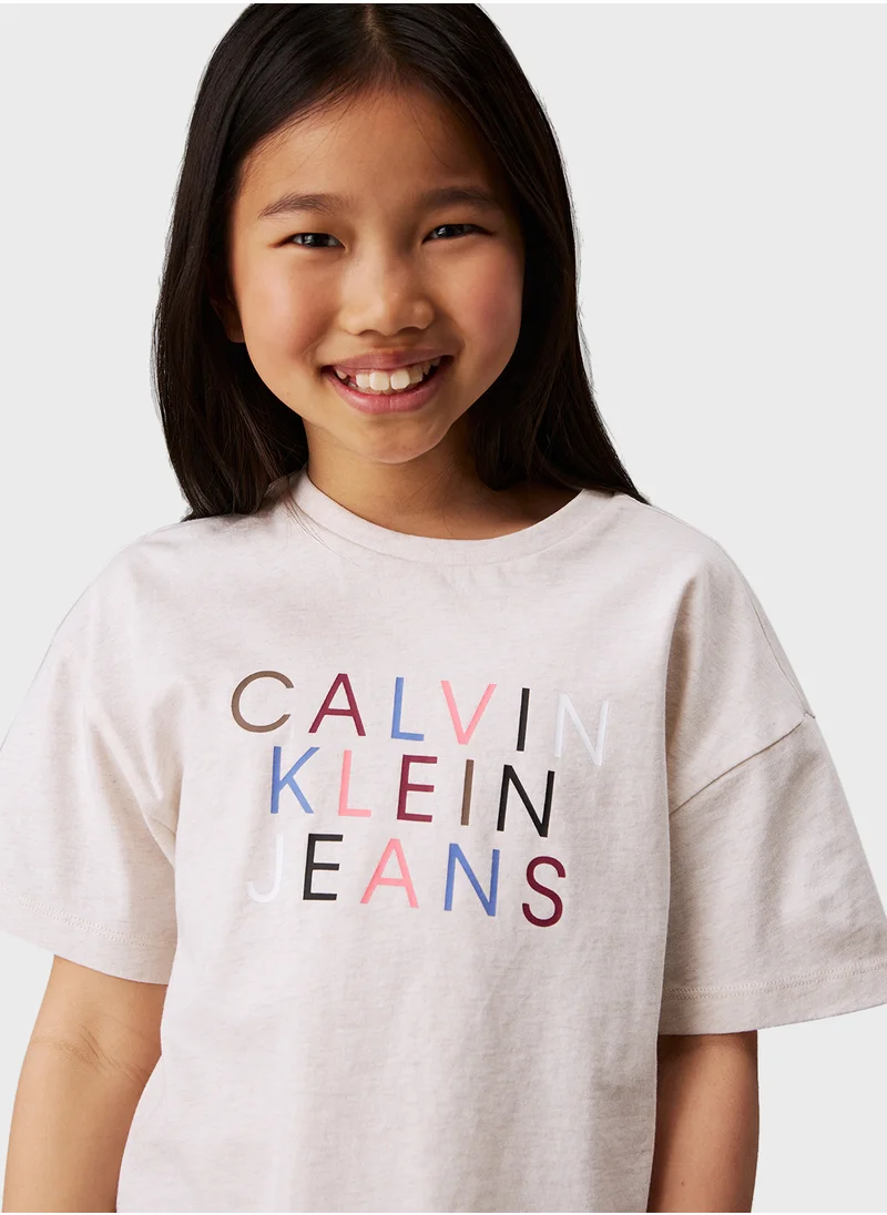 كالفن كلاين جينز Youth Color Logo T-Shirt
