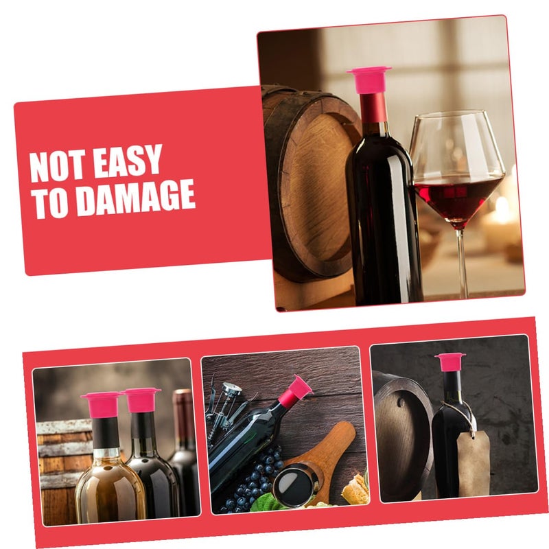 6Pcs Reusable Silicone Wine Bottle Stoppers Set Airtight Seal Food Grade Caps - Image 5