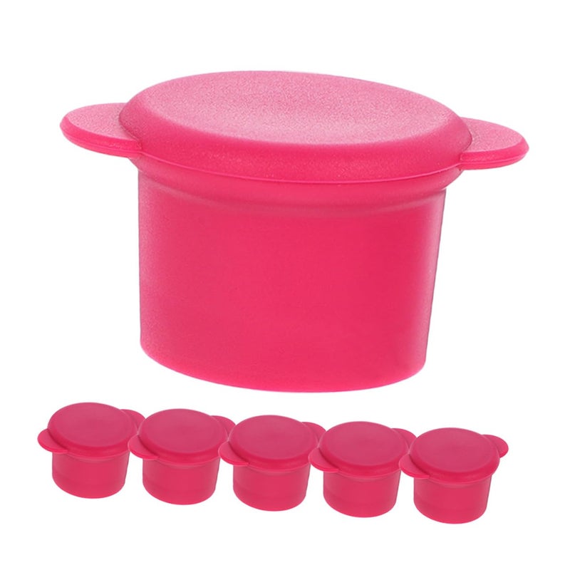 6Pcs Reusable Silicone Wine Bottle Stoppers Set Airtight Seal Food Grade Caps - Image 2