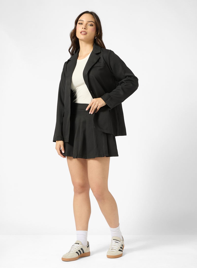 Ginger Oversize Tailored Blazer & Pleated Skirt Set - Image 1