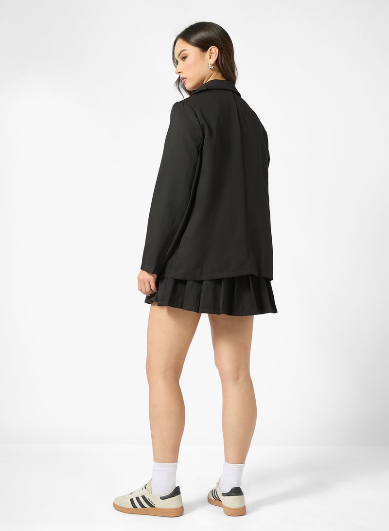 Ginger Oversize Tailored Blazer & Pleated Skirt Set - Image 2