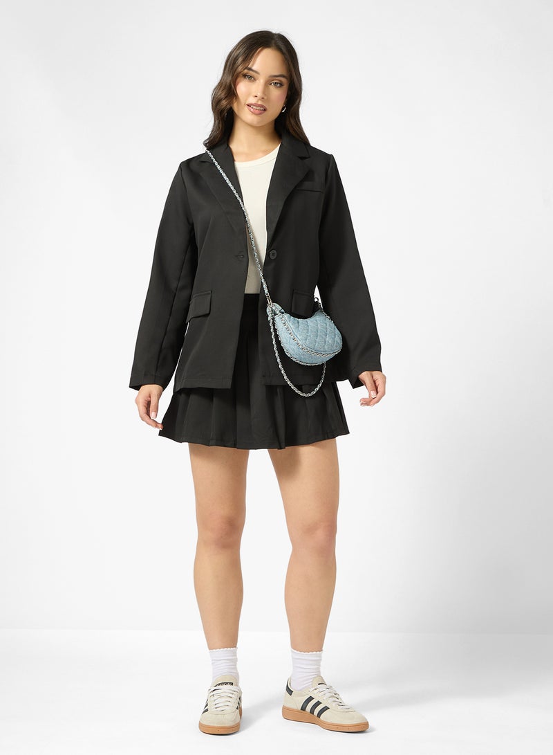 Ginger Oversize Tailored Blazer & Pleated Skirt Set - Image 5