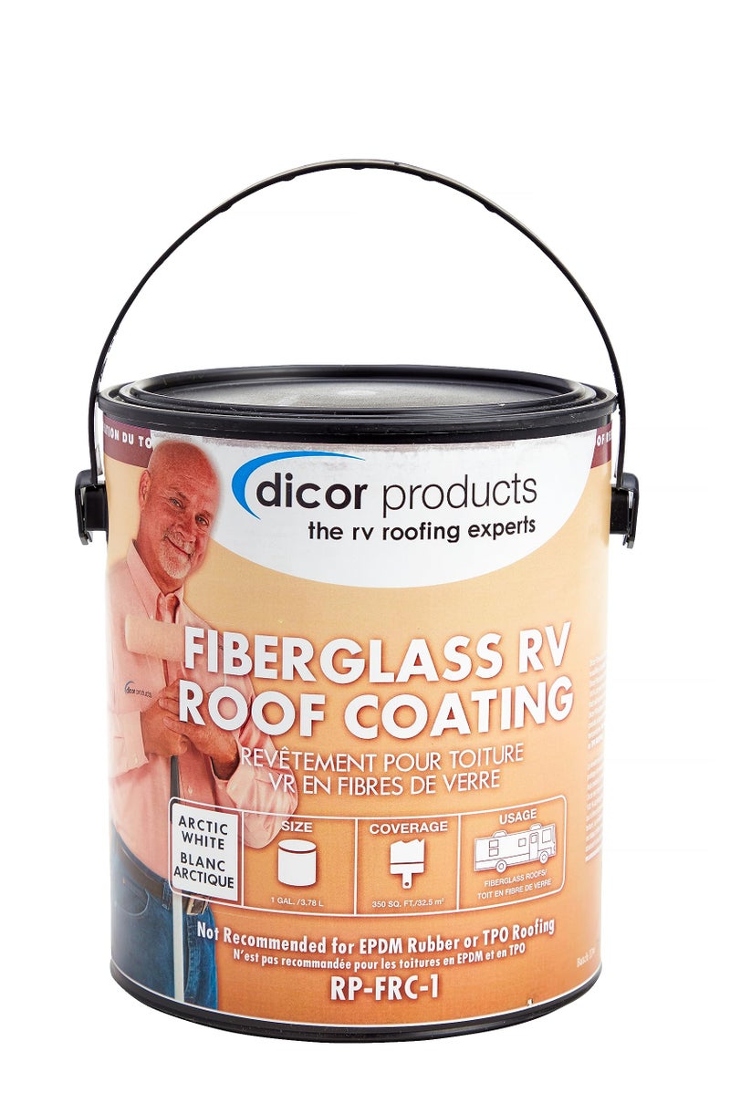Dicor RPFRC1 Fiberglass RV Roof Coating System White 1 Gallon