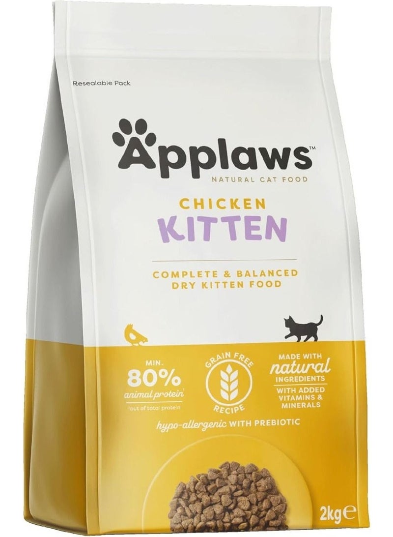 Applaws Chicken Dry Kitten Food, Grain-Free, 2 kg - Image 1