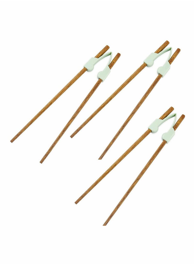 KASTWAVE - 3Pcs Chopstick Helpers with 3 Pairs Non Slip Training Chopsticks - Image 1