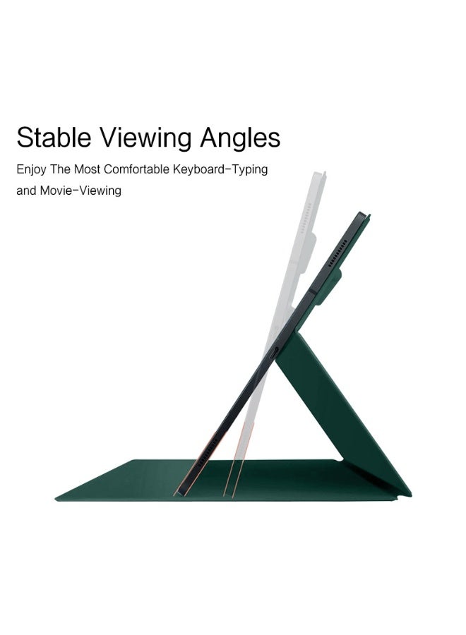 عام غطاء لوحي رفيع متوافق مع سامسونج جالكسي تاب S10 FE بلس 11 إنش، غطاء من جلد TPU رفيع واقي بتصميم فوليو ذكي مع إغلاق مغناطيسي. - Image 3