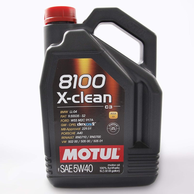 MOTUL زيت محرك موتول 8100 إكسكلين 5W40 صناعي كامل مصمم للمساعدة في حماية أنظمة الانبعاثات أداء محرك نظيف قدرة تصريف طويلة استجابة محسنة للمحرك 5L - Image 2