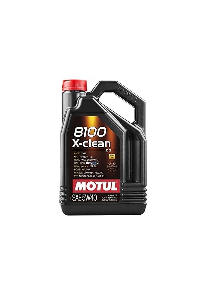Motul 8100 X-clean 5W40 Synthetic Oil - 5 Liters - Image 4