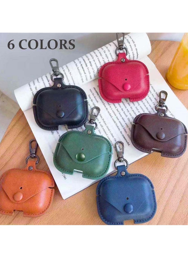 ELTRAZONE AirPods 3rd Generation Case (2021), Leather Protective Case Skin Cover with Keychain and Lock for Apple Airpods 3 Case Women Men (Red) - Image 5