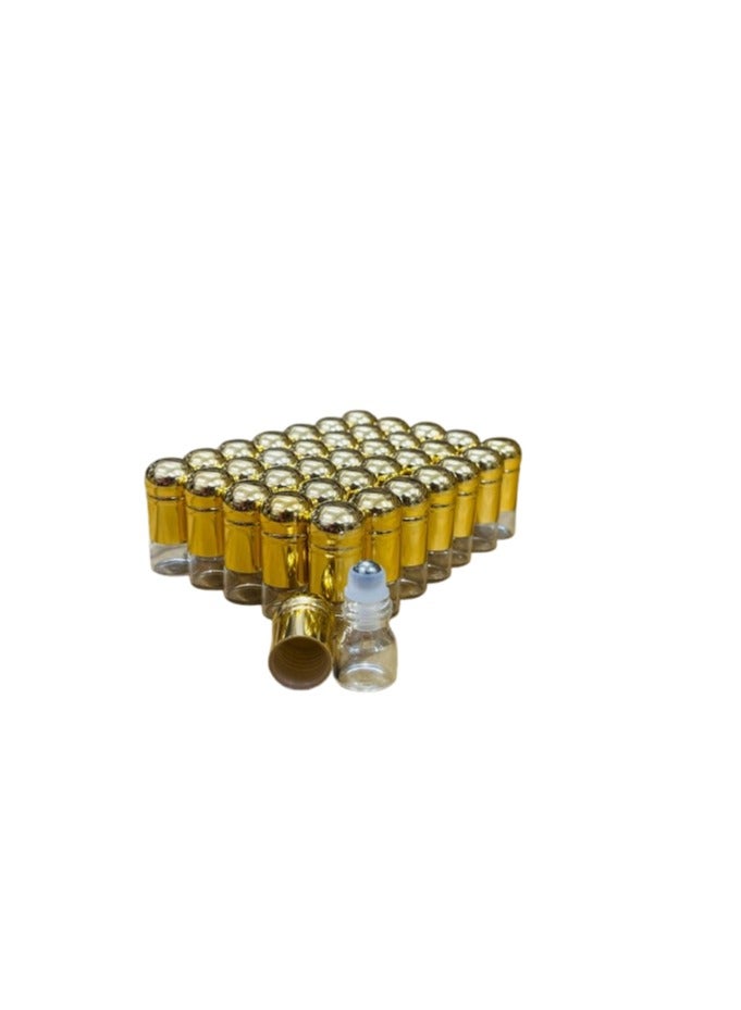 Generic Product عبوة من 50 زجاجة عينة زجاجية شفافة سعة 1 مل للزيوت الأساسية، زجاجة دوارة زجاجية فارغة مع كرة دوارة من الفولاذ المقاوم للصدأ، قوارير زجاجية سعة 1/4 درام، عبوة عطر دوارة مع قمع وفتاحة قطارة متضمنة - Image 4