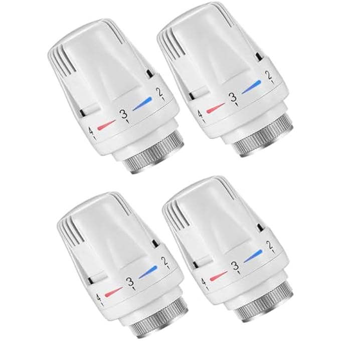 4 PCS THERMOSTATIC RADIATOR HEADS AUTOMATICAL TEMPERATURE CONTROL HEADS ANTI FREEZE RADIATOR VALVE HEATING SYSTEMS FOR HOME OFFICE - Image 1