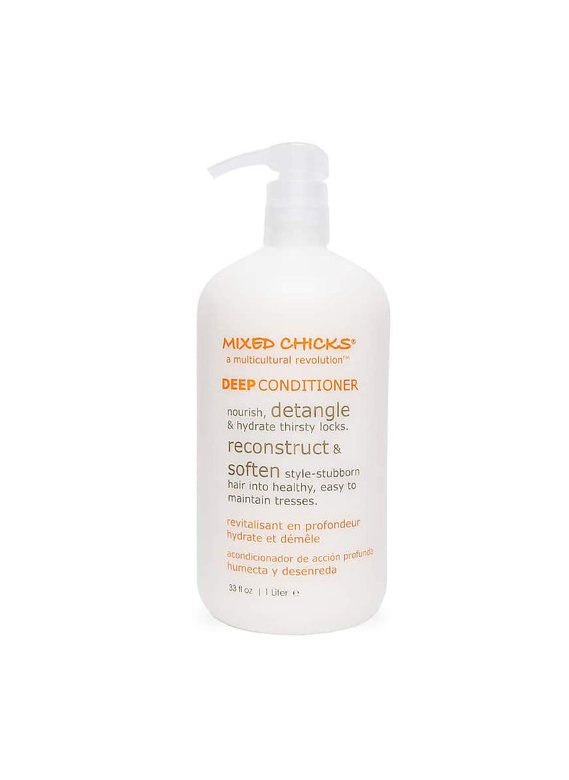 Mixed Chicks Mixed Chicks Detangling Deep Conditioner  Softens Moisturizes  Detangles Straight or Curly Hair 33 floz 