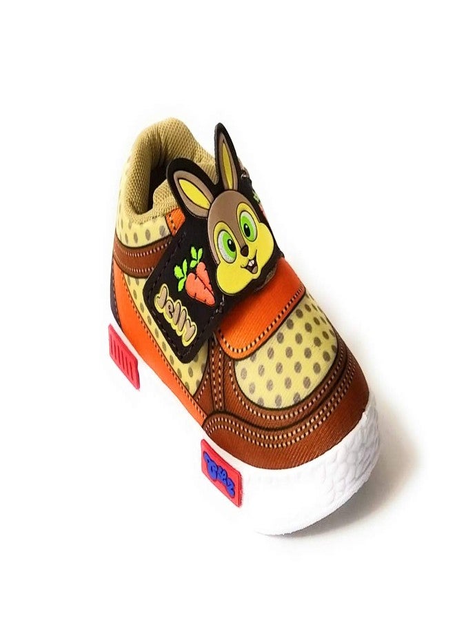 Coolz Baby Unisex Casual First Walking Shoes Jelly for 1-4 Years Boys and Girls (Brown, 2_Years) - Image 1
