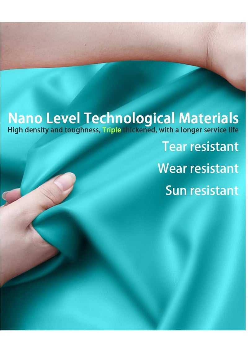 GUDOO حوض سباحة قابل للنفخ كبير للعائلة – 260 × 175 × 65 سم، سهل النفخ، مثالي للفناء الخلفي، سهل التركيب، مصنوع ببنية متينة، بحجم واسع مناسب للبالغين للمرح في الهواء الطلق. - Image 4