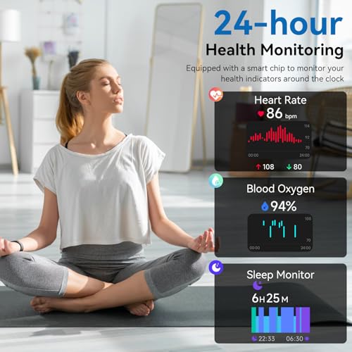 SENBONO Smart Watch with Alexa Built-in, 1.83" HD Touchscreen, Digital Bluetooth Calling, IP68 Waterproof Fitness Tracker, 120+ Sports Modes, 24/7 Heart Rate/Sleep Monitor for iPhone Android (Black) - Image 5